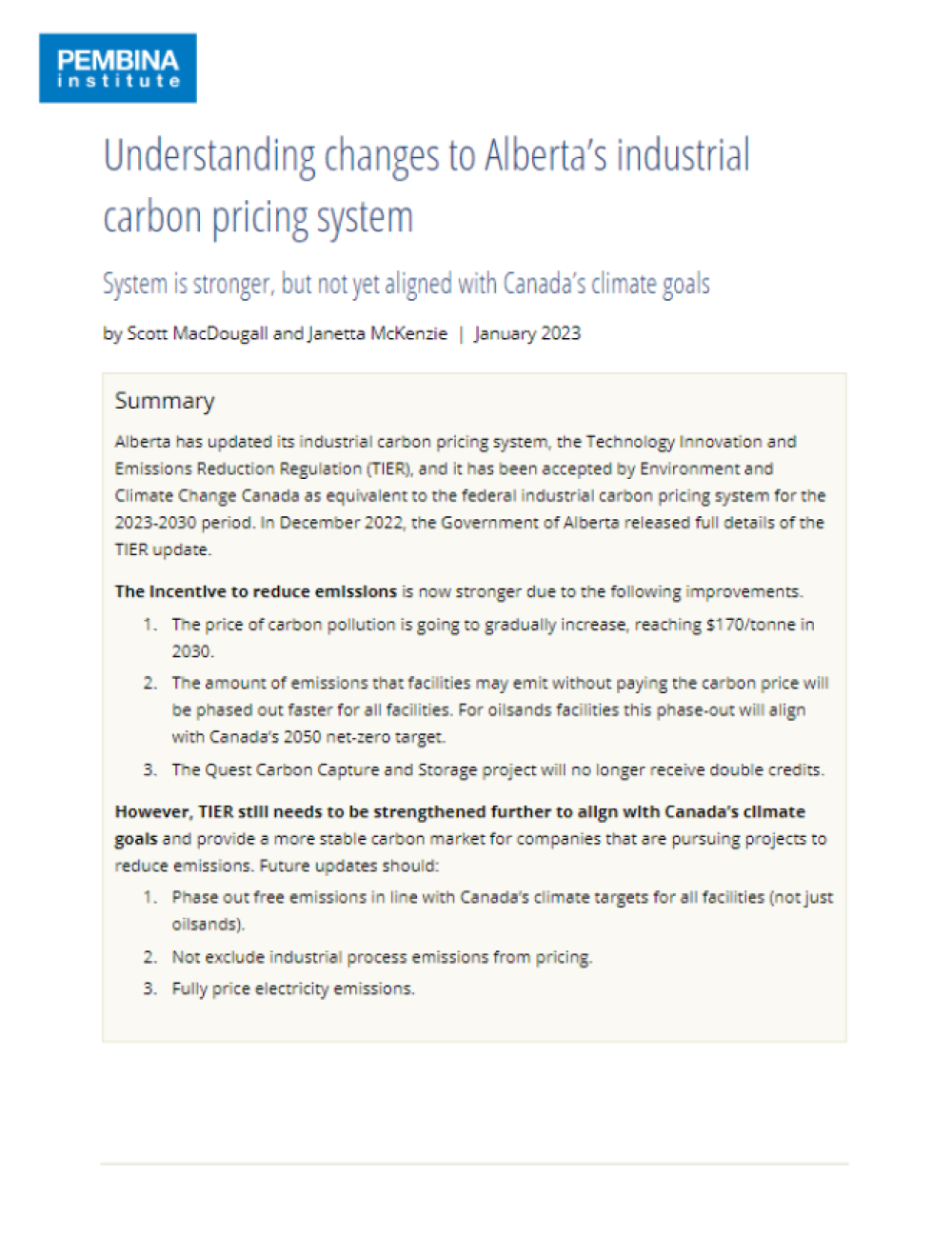 Understanding Changes To Alberta’s Industrial Carbon Pricing System ...