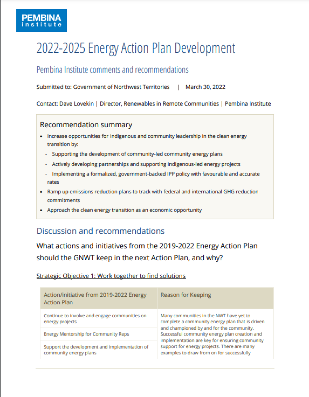 20222025 Energy Action Plan Development Pembina Institute