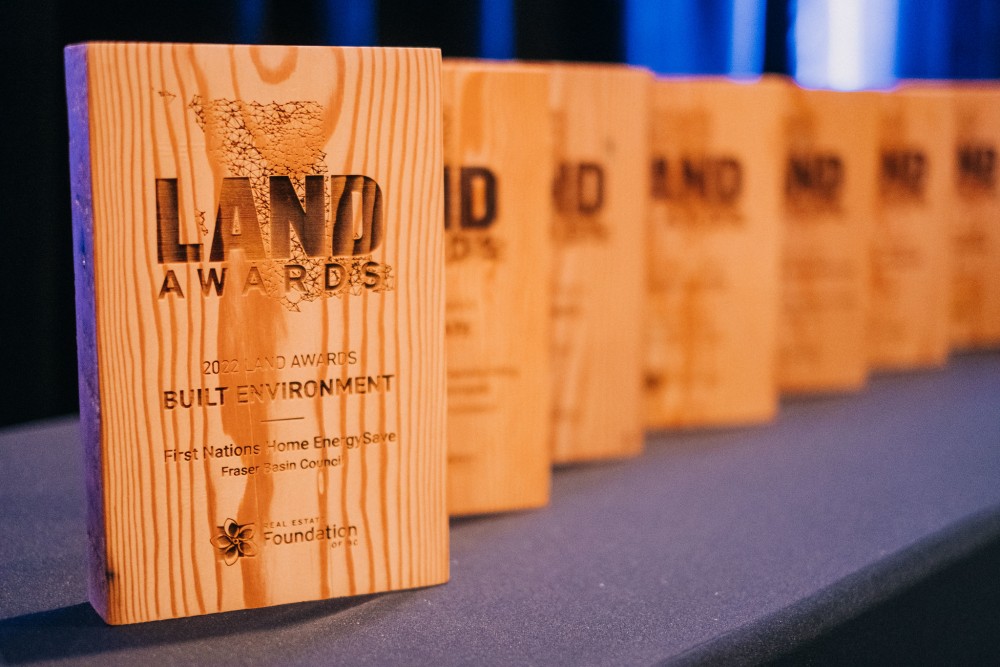 Photo of Land Awards on display