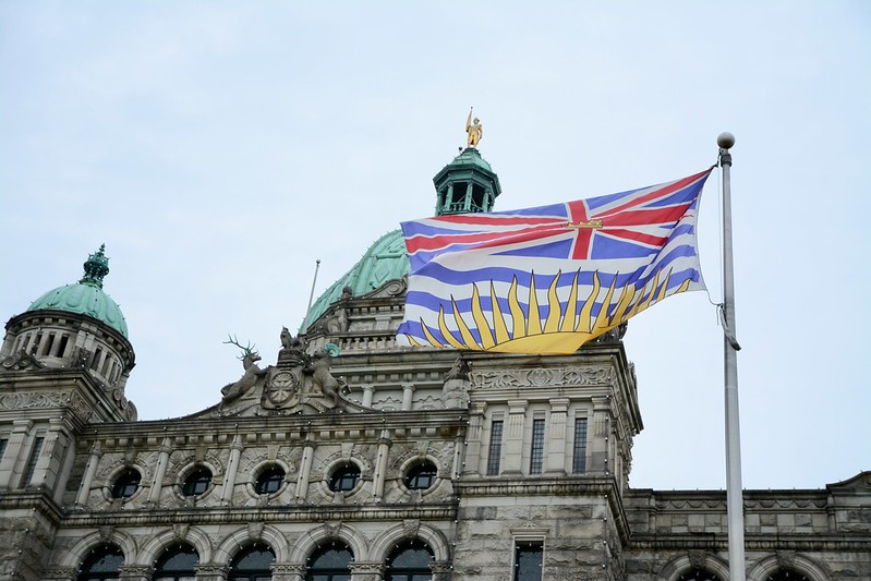 A photo of the British Columbia legislature building in Victoria, B.C.