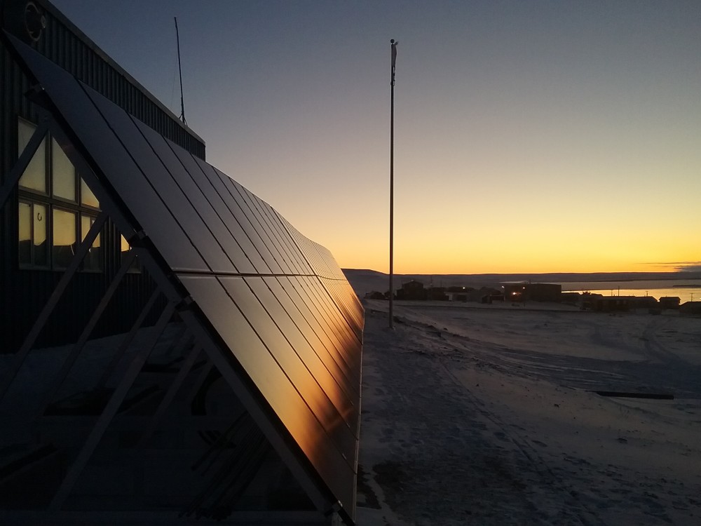 Solar panels in Sachs Harbour, Northwest Territories