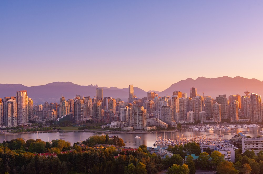 Vancouver cityscape in the morning