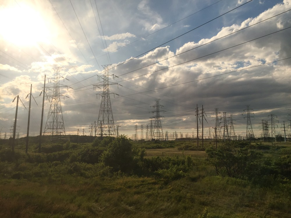 Power lines in Southern Ontario