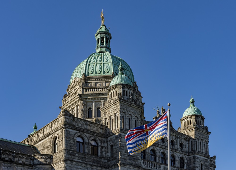 Legislative Assembly of BC and Flag