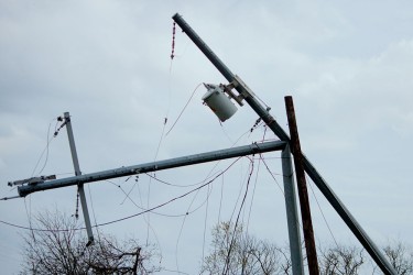 image of broken power line