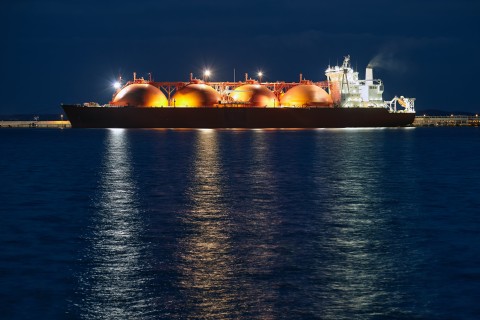 LNG tanker at sea