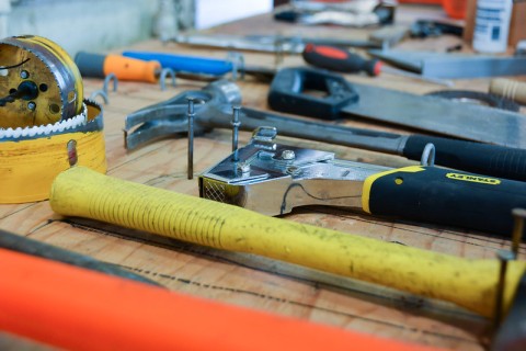 Tools on workbench