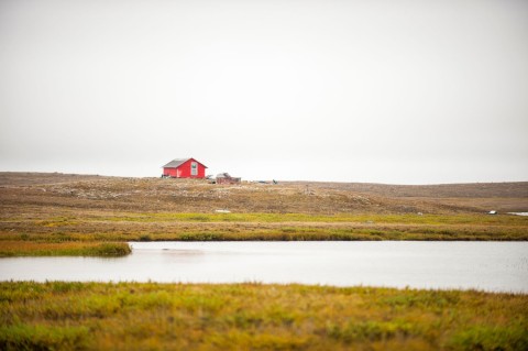 Cabin near Cambridge Bay, Nunavut Territory, Canada.