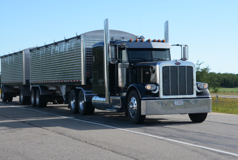 Heavy-duty truck on the highway