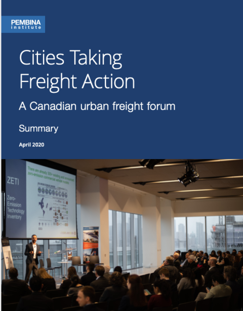 cover of cities taking freight action with crowd at event