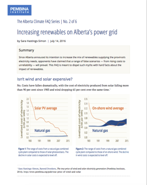 Increasing Renewables On Alberta’s Power Grid