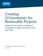 Creating (Un)certainty for Renewable Projects: Review of the impact of Alberta's renewable energy moratorium one year later cover page