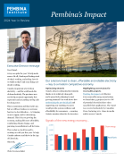 Cover of Pembina Impact reportwith graph and Chris Severson-Baker