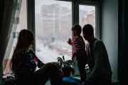 Family indoors during winter