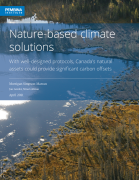 Cover to Nature-based climate solutions with River in boreal forest, autumn