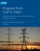 cover of Progress from Coal to Clean showing electricity lines at sunset