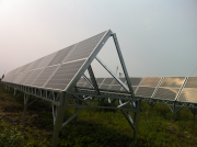 Solar panels installated at a remote Canadian community