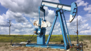 Orphan well site near Carstairs, Alberta