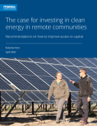 Cover for 'Case for investing in clean energy in remote communities;