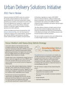 Urban Delivery Solutions Initiative Impact Report cover