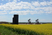 Oil and gas infrastructure on rural Alberta agricultural land